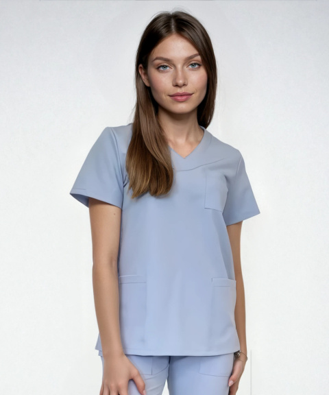 Bluza medyczna damska - CASSIE - niebieski Bluza medyczna damska - CASSIE - niebieski