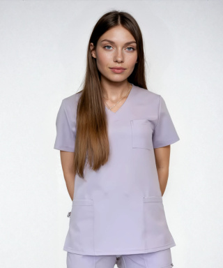 Bluza medyczna damska - CASSIE - wrzosowy