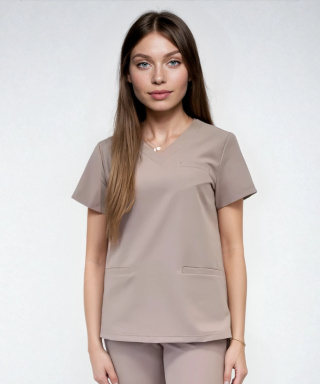Bluza medyczna damska - DAISY - beż