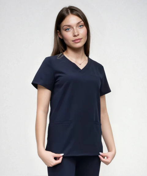 Bluza medyczna damska - DAISY - ciemny granat Bluza medyczna damska - DAISY - ciemny granat