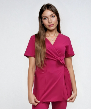 Bluza medyczna damska - LENA - amarant
