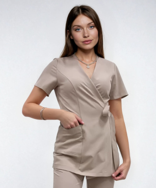 Bluza medyczna damska - LENA - beż