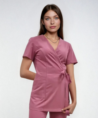 Bluza medyczna damska - LENA - brudny róż