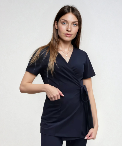 Bluza medyczna damska - LENA - ciemny granat