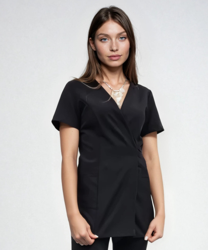 Bluza medyczna damska - LENA - czarny