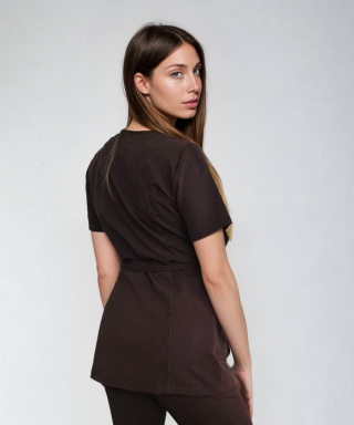 Bluza medyczna damska - LENA - czekolada