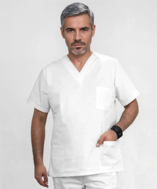 Bluza medyczna męska - ARES - biały