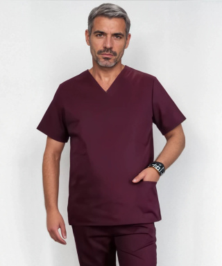 Bluza medyczna męska - ARES - śliwka