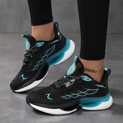 Damskie buty sportowe do biegania z poduszką powietrzną - ciemno zielone