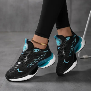 Damskie buty sportowe do biegania z poduszką powietrzną - ciemno zielone