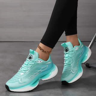 Damskie buty sportowe do biegania z poduszką powietrzną - turkusowe