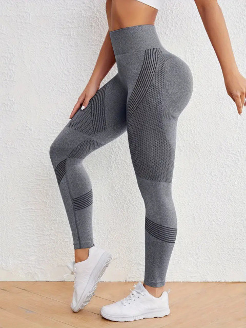 FlexCore – bezszwowe legginsy sportowe z wysokim stanem Szybkoschnące, rozciągliwe spodnie do jogi i fitnessu - ciemny szary FlexCore – bezszwowe legginsy sportowe z wysokim stanem Szybkoschnące, rozciągliwe spodnie do jogi i fitnessu - ciemny szary
