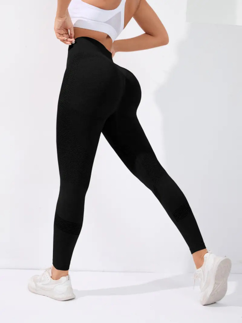 FlexCore – bezszwowe legginsy sportowe z wysokim stanem Szybkoschnące, rozciągliwe spodnie do jogi i fitnessu - czarne FlexCore – bezszwowe legginsy sportowe z wysokim stanem Szybkoschnące, rozciągliwe spodnie do jogi i fitnessu - czarne