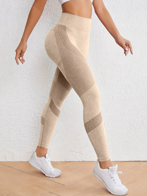 FlexCore – bezszwowe legginsy sportowe z wysokim stanem Szybkoschnące, rozciągliwe spodnie do jogi i fitnessu - khaki FlexCore – bezszwowe legginsy sportowe z wysokim stanem Szybkoschnące, rozciągliwe spodnie do jogi i fitnessu - khaki