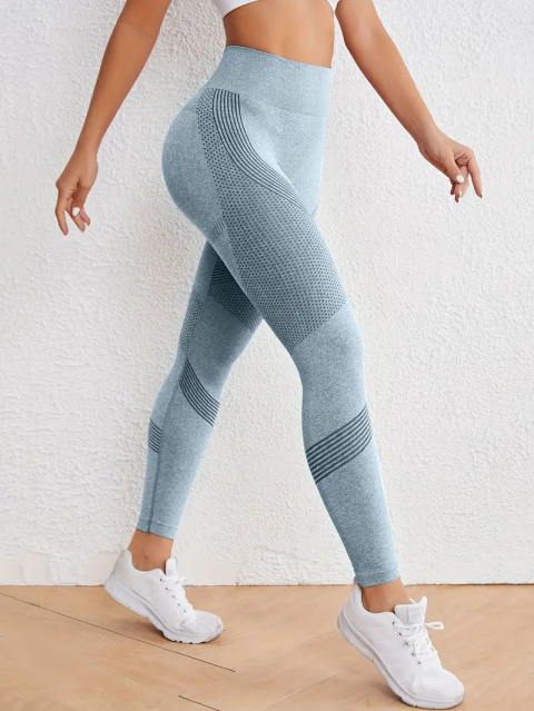 FlexCore – bezszwowe legginsy sportowe z wysokim stanem Szybkoschnące, rozciągliwe spodnie do jogi i fitnessu - niebieskie FlexCore – bezszwowe legginsy sportowe z wysokim stanem Szybkoschnące, rozciągliwe spodnie do jogi i fitnessu - niebieskie