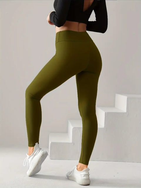 Legginsy z wysokim stanem - VitalFlex - Khaki Legginsy z wysokim stanem - VitalFlex - Khaki