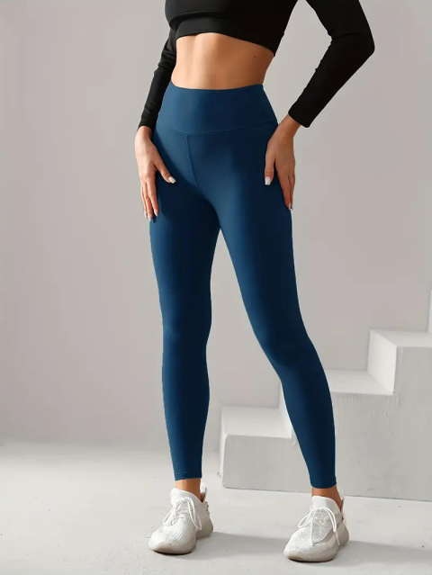Legginsy z wysokim stanem - VitalFlex - ciemno niebieski Legginsy z wysokim stanem - VitalFlex - ciemno niebieski