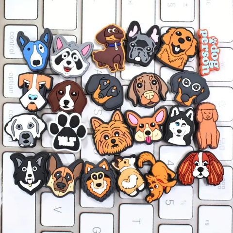 DogPins – Zestaw 10 przypinek do butów z motywem piesków (mix losowy) DogPins – Zestaw 10 przypinek do butów z motywem piesków (mix losowy)