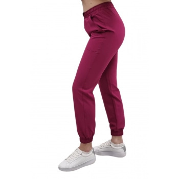 Spodnie medyczne joggery - ELLIE - wiśnia Spodnie medyczne joggery - ELLIE - wiśnia