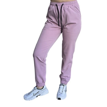 Spodnie medyczne joggery - ELLIE - pudrowy róż Spodnie medyczne joggery - ELLIE - pudrowy róż