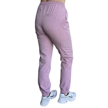Spodnie medyczne joggery - ELLIE - pudrowy róż Spodnie medyczne joggery - ELLIE - pudrowy róż