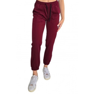 Spodnie medyczne joggery - ELLIE - bordo