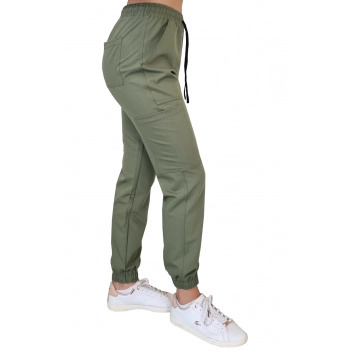 Spodnie medyczne joggery - ELLIE - oliwka Spodnie medyczne joggery - ELLIE - oliwka