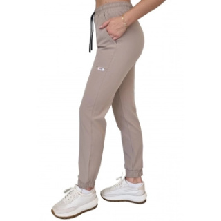 Spodnie medyczne joggery - ELLIE - beż