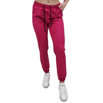 Spodnie medyczne joggery - ELLIE - amarant Spodnie medyczne joggery - ELLIE - amarant