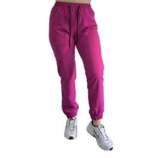 Spodnie medyczne joggery - ELLIE - purpura