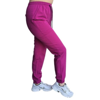 Spodnie medyczne joggery - ELLIE - purpura