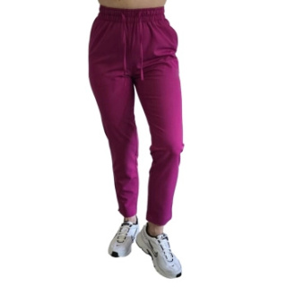 Spodnie medyczne proste - MADDIE - purpura