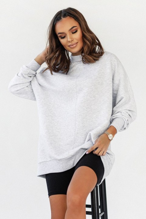 Bluza Damska Model Simple D27 Grey - IVON Bluza Damska Model Simple D27 Grey - IVON