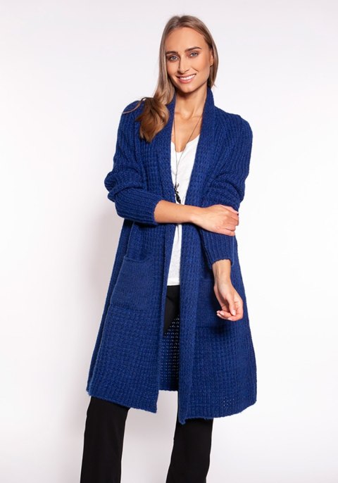 Sweter Kardigan Model PA015 Cobalt - MKM Sweter Kardigan Model PA015 Cobalt - MKM
