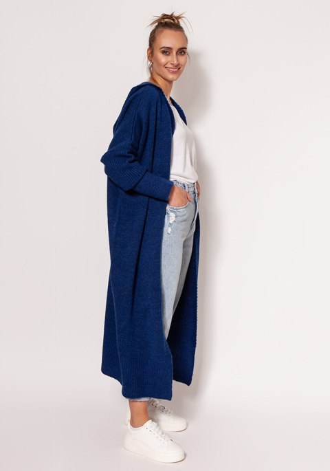 Sweter Kardigan Model PA020 Cobalt - MKM Sweter Kardigan Model PA020 Cobalt - MKM