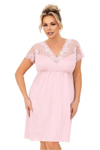 Koszulka nocna Koszula Nocna Model Livia Plus Size Powder Pink - Donna