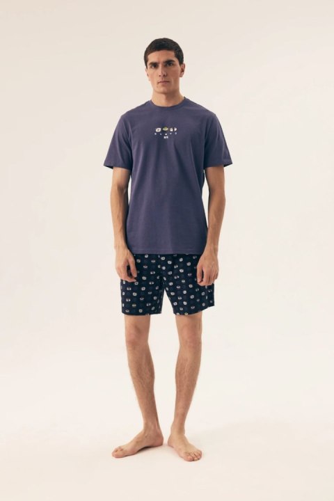 Piżama Męska Model Sake 42606 Dark Blue - Henderson Piżama Męska Model Sake 42606 Dark Blue - Henderson