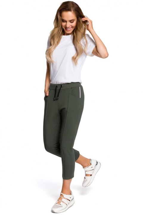 Spodnie Damskie Model MOE411 Green - Moe Spodnie Damskie Model MOE411 Green - Moe