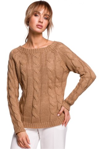 Sweter Damski Model MOE511 Beige - Moe Hurtownia odzieży on-line, moda damska, bielizna i obuwie dla kobiet - Matterhorn.pl