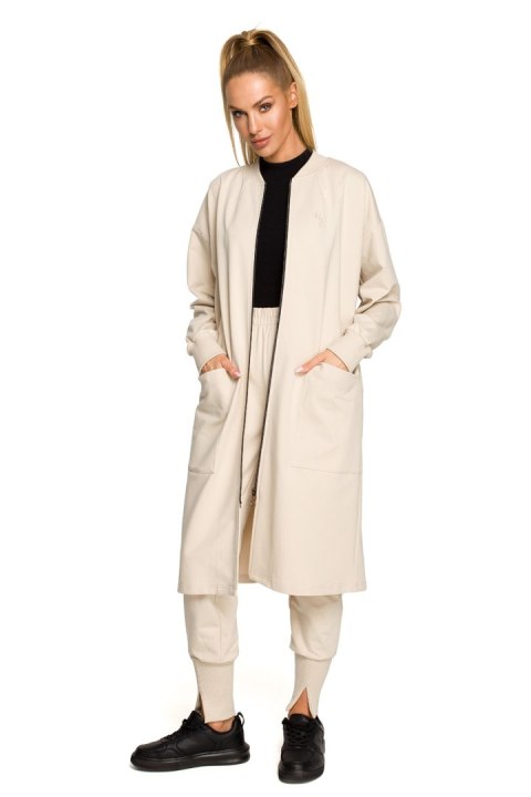 Bluza Damska Model MOE694 Piasek - Moe Bluza Damska Model MOE694 Piasek - Moe