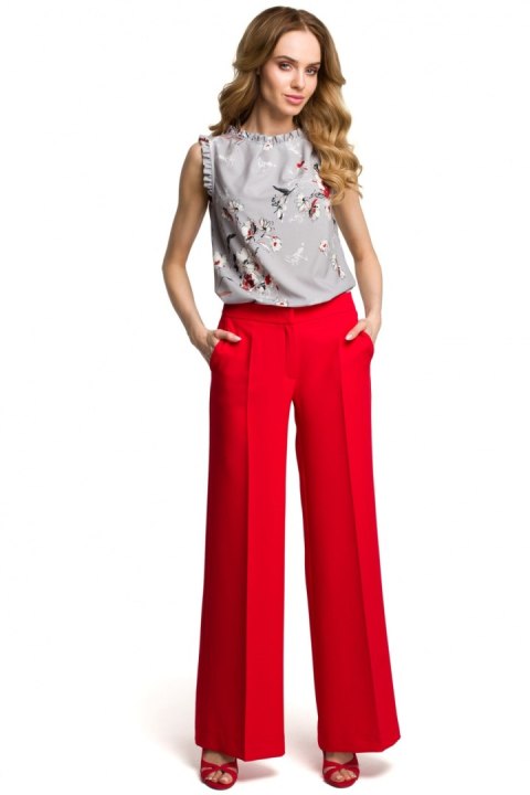 Spodnie Damskie Model MOE378 Red - Moe Spodnie Damskie Model MOE378 Red - Moe