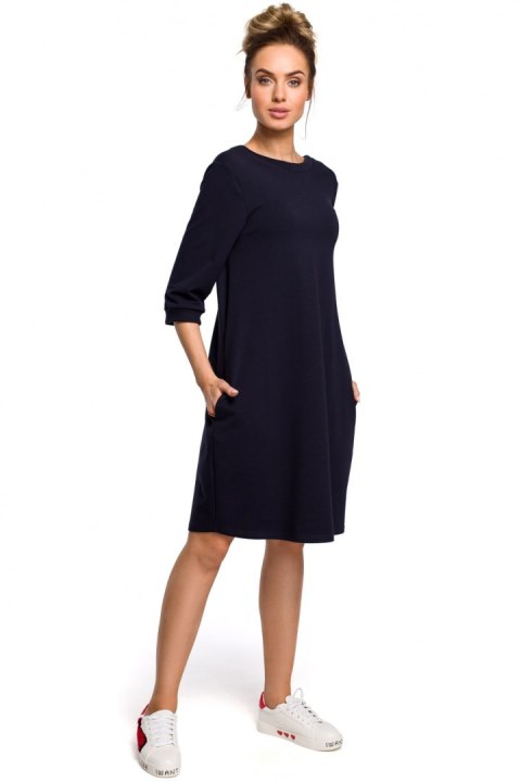 Sukienka Model MOE417 Navy - Moe Sukienka Model MOE417 Navy - Moe