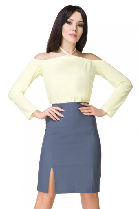 Bluzka model T199/4 Yellow - Tessita Bluzka model T199/4 Yellow - Tessita