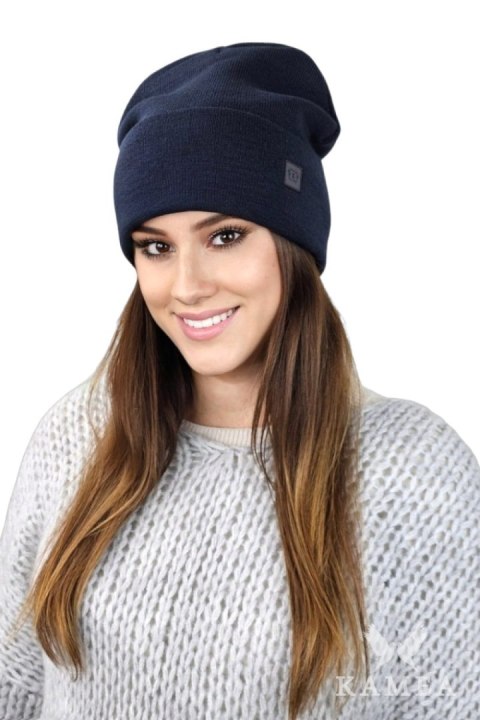 SALLY czapka beanie zimowa czapka uniwersalna kolor granatowy - Kamea SALLY czapka beanie zimowa czapka uniwersalna kolor granatowy - Kamea