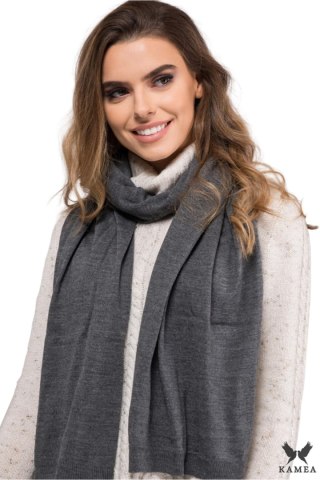 SZALIK-03 szalik damski grafitowy - Kamea