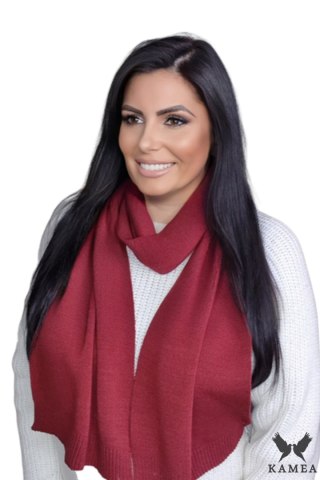 SZALIK*06 damski zimowy kolor bordowy - Kamea