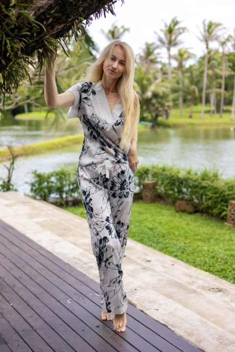 Piżama Komplet Model Alicudi satyna Romance - Kalimo Piżama Komplet Model Alicudi satyna Romance - Kalimo