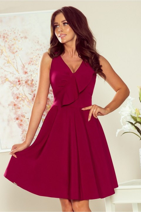 Sukienka Model Anita 274-1 Bordo - Numoco Sukienka Model Anita 274-1 Bordo - Numoco