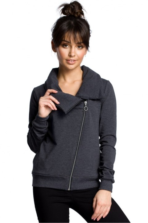 Bluza Damska Model B071 Grafit - BeWear Bluza Damska Model B071 Grafit - BeWear