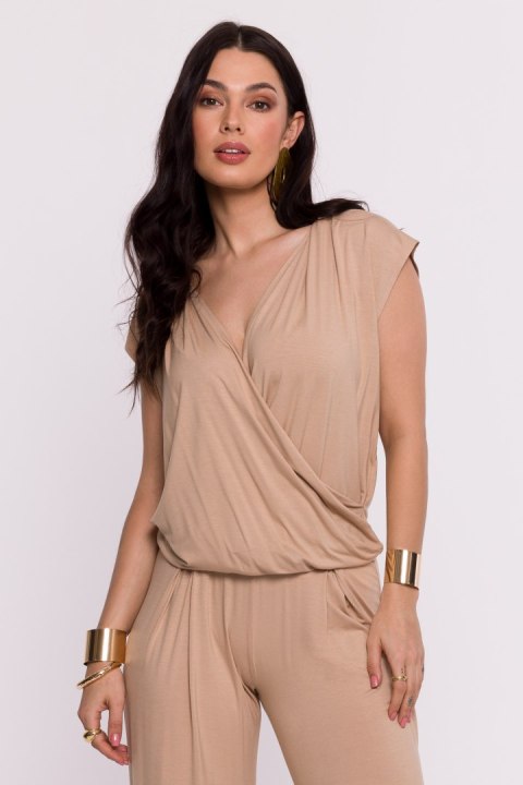 Bluzka Model B288 Beige - BeWear Bluzka Model B288 Beige - BeWear